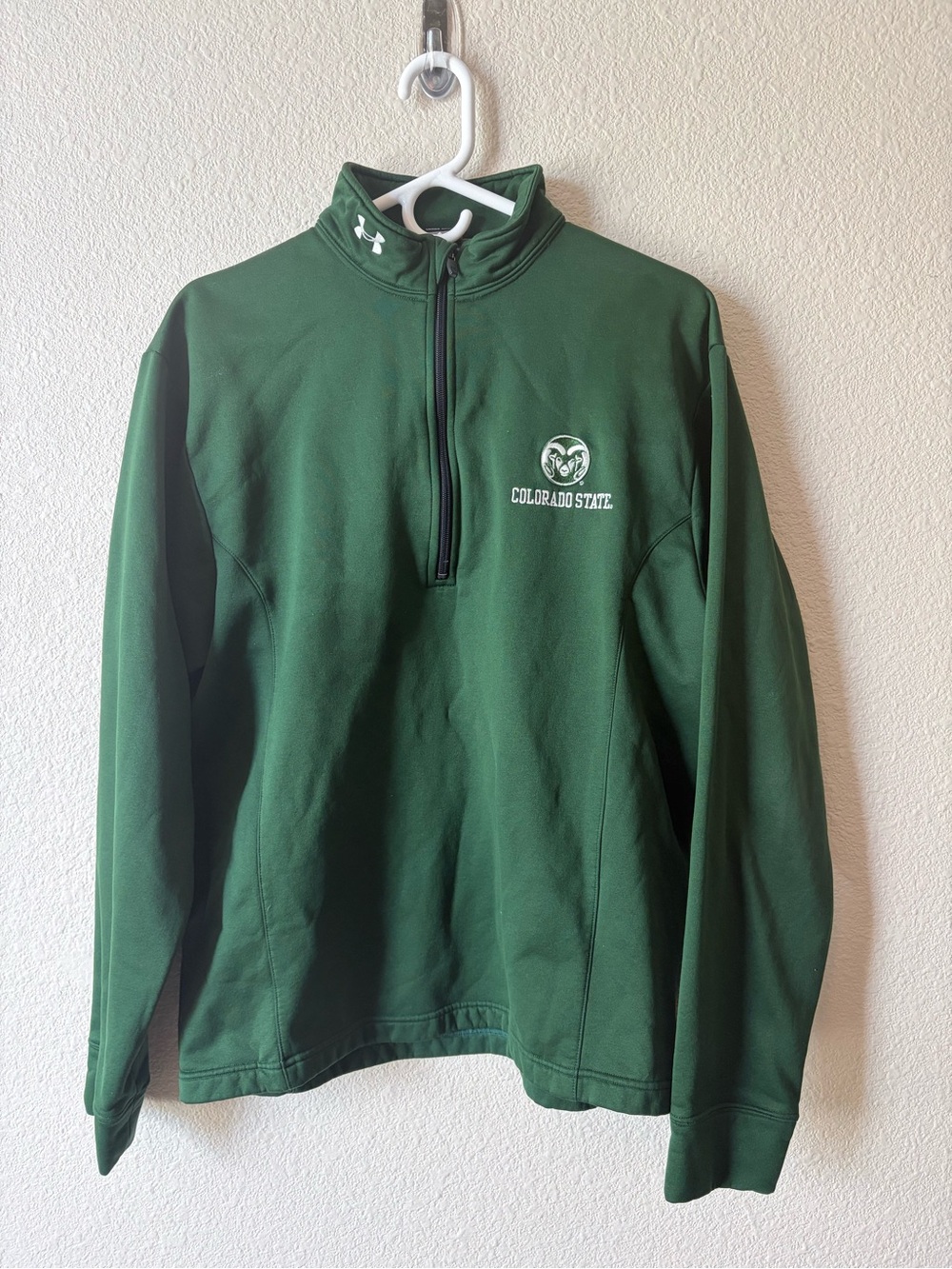 Under Armour Green Colorado State Quarter-Zip Pullover
